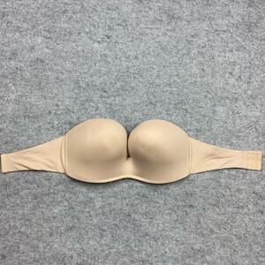 CACIQUE‎ bra women’s 46D smooth boost strapless multi-way Black push up plunge
